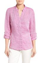 Women's Nic+zoe Drifty Linen Shirt - Pink
