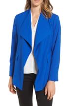 Women's Chaus Drape Front Jacket - Blue