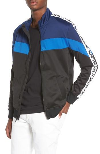 Men's Calvin Klein Jeans Logo Tape Track Jacket - Black