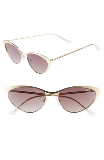 Women's Quay Australia Boss 53mm Cat Eye Sunglasses - Gold/ Brown