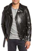 Men's Schott Nyc '50s Perfecto Oil Tanned Cowhide Leather Moto Jacket - Black