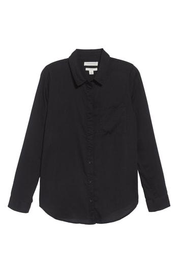 Women's Treasure & Bond Drapey Classic Shirt, Size - Black