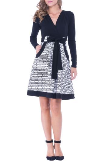 Women's Olian Ponte Maternity Dress - Black