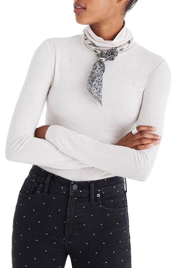Women's Madewell Turtleneck Bodysuit, Size - Beige