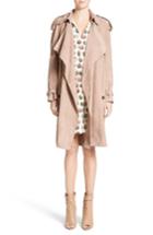 Women's Burberry Sanbridges Suede Wrap Trench