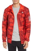 Men's Adidas Response Graphic Hooded Jacket - Red