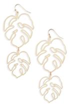 Women's Topshop Cutout Leaf Drop Earrings