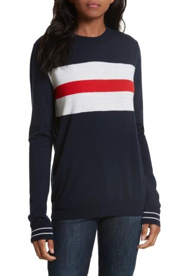 Women's Etre Cecile Boyfriend Knit Merino Wool Sweater - Blue