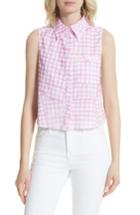 Women's Milly Leah Tie Back Stretch Cotton Blouse - Pink