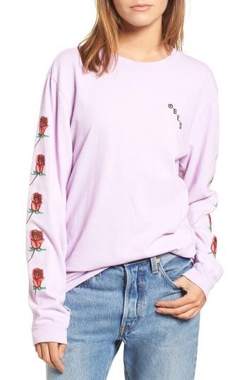 Women's Obey Slauson Rose Graphic Tee - Purple