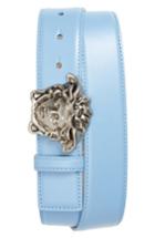 Men's Versace First Line Medusa Head Leather Belt Eu - Powder Pink-antiqued