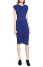 Women's Halogen Ruched Detail Sheath Dress, Size - Blue