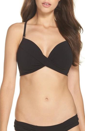 Women's Robin Piccone Ava Underwire D-cup Bikini Top - Black