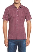 Men's Tori Richard Hex Yeah! Print Pucker Lawn Sport Shirt, Size - Red