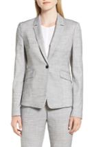 Women's Boss Jibalena Mini Glencheck Suit Jacket - White