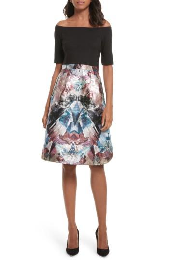 Women's Ted Baker London Keris Mirrored Minerals Tulip Fit & Flare Dress