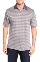 Men's Bobby Jones Breene Jacquard Stripe Polo - Purple