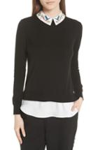 Women's Ted Baker London Highgrove Layered Look Sweater - Black