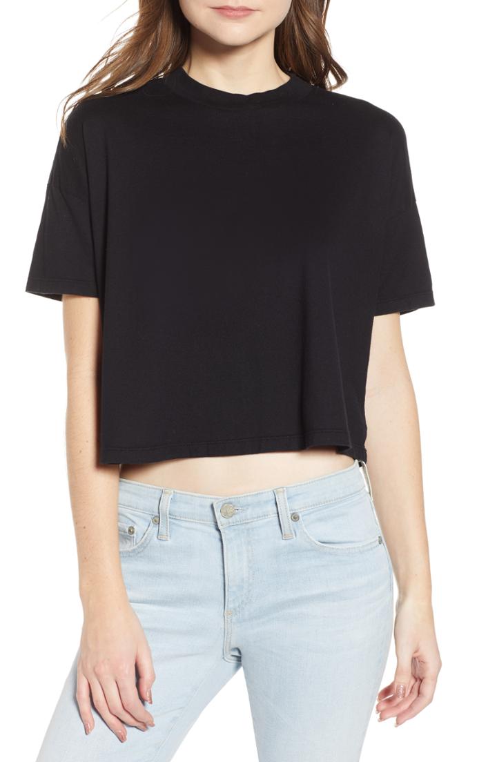 Women's Ag Drew Drop Shoulder Crop Tee