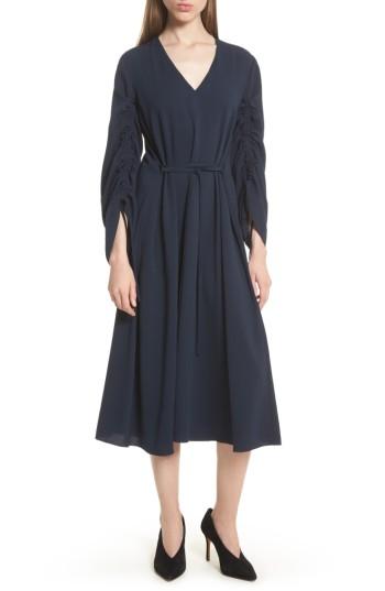 Women's Tibi Convertible Sleeve Midi Dress