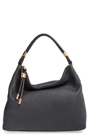 Michael Kors 'large Skorpios' Leather Hobo - Black