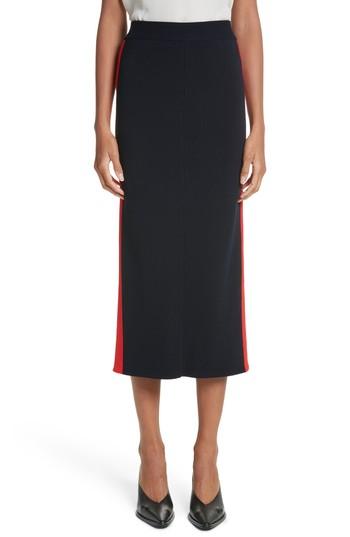 Women's Stella Mccartney Stripe Cotton Skirt Us / 36 It - Black