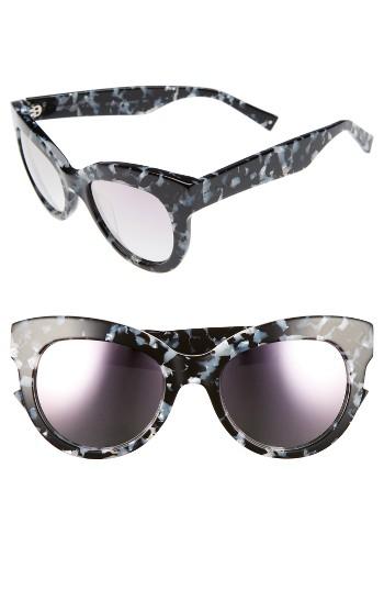 Women's Kendall + Kylie Charli 52mm Cat Eye Sunglasses - Black/ White Marble