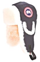 Women's Canada Goose 'arctic' Tech Pilot Hat With Genuine Shearling Lining - Black