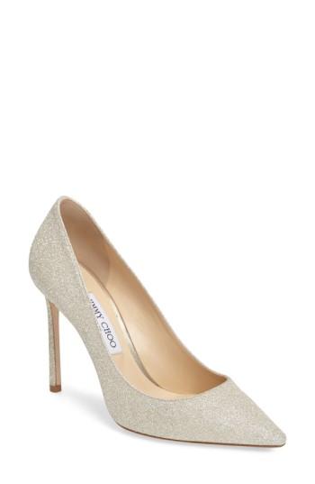 Women's Jimmy Choo Romy Pointy Toe Pump Us / 38eu - White
