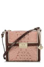 Brahmin Marquis Chambery - Manhattan Croc Embossed Leather Crossbody Bag - Pink