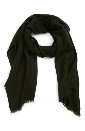 Men's Drakes Solid Cashmere Scarf, Size - Green