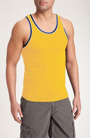 Men's Alternative Double Ringer Tank Top - Metallic