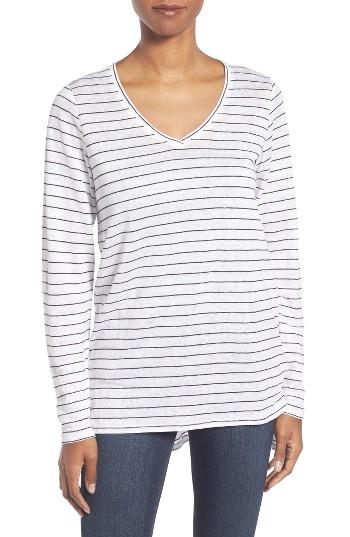 Women's Eileen Fisher Stripe Organic Linen Jersey Tunic