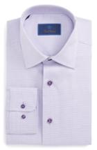 Men's David Donahue Regular Fit Solid Dress Shirt 34/35 - Purple