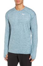 Men's Nike Running Dry Element Long Sleeve T-shirt - Blue
