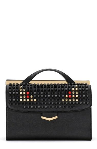 Fendi 'demi Jour' Studded Monster Shoulder Bag -