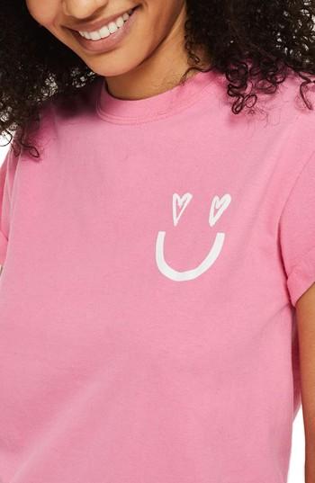 Women's Topshop C'est La Vie Motif Tee - Pink