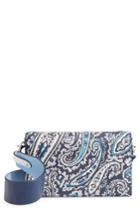 Diane Von Furstenberg Soiree Leather Convertible Shoulder Bag - Blue