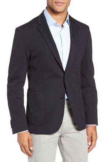 Men's Boss Nold Trim Fit Stretch Wool Blend Sport Coat S - Blue