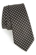 Men's Paul Smith Floral Print Skinny Tie, Size - Black