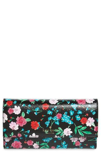 Women's Kate Spade New York Greenhouse Leather Iphone 7 Wallet - Black