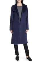 Women's Eileen Fisher Alpaca Blend Long Coat - Blue