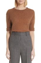 Women's Khaite Lydia Short Sleeve Cashmere Sweater - Brown
