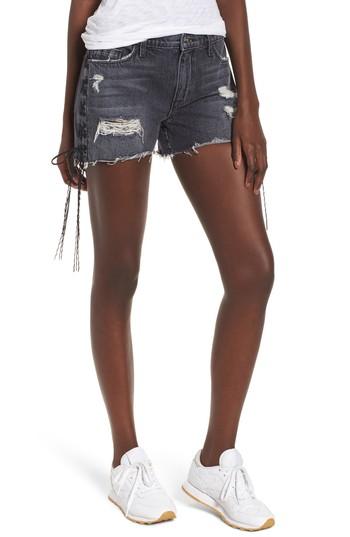 Women's Hudson Jeans Sade Lace-up Cutoff Denim Shorts - Black