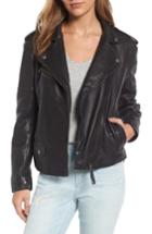 Women's Treasure & Bond Leather Moto Jacket - Black