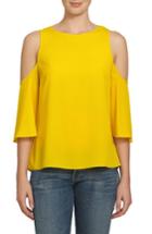 Women's 1.state Cold Shoulder Blouse - Yellow