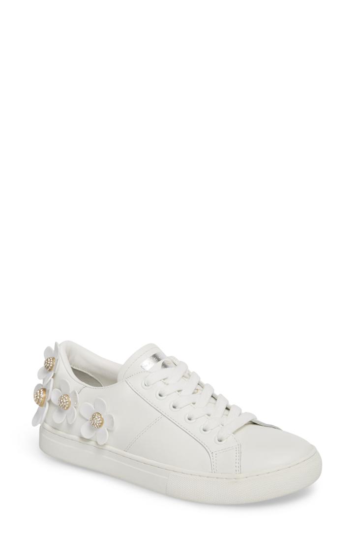 Women's Marc Jacobs Daisy Studded Floral Sneaker Us / 40eu - White