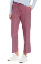Women's 1901 Straight Leg Plaid Pants - Pink