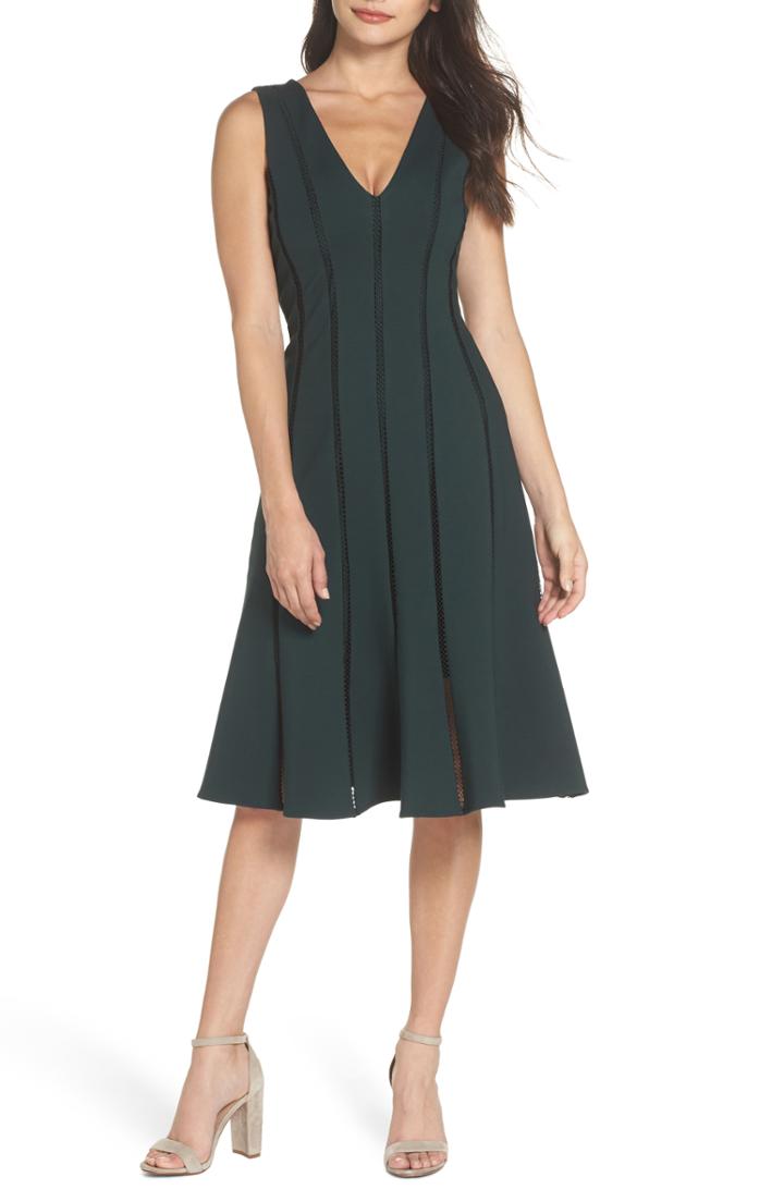 Women's Adelyn Rae Pilar Ponte Knit A-line Dress