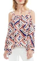 Women's Vince Camuto Geo Print Off The Shoulder Blouse